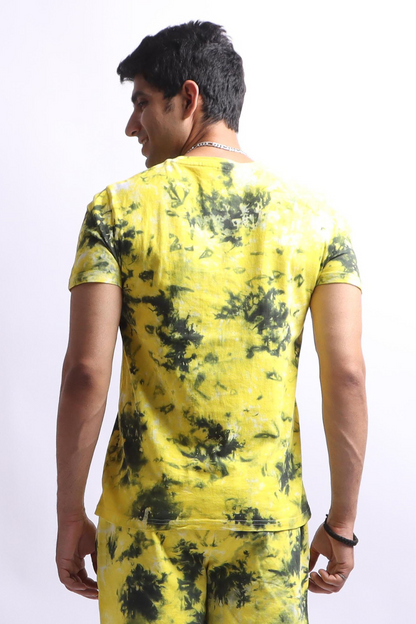 Yellow Green Tie Dye Tee #6